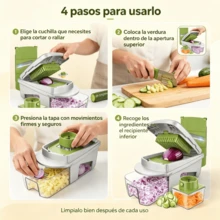Herramienta Cortadora Manual Anti-Cortes con 8 Cuchillas, Corta Cebolla, Papa y Zanahoria en Segundos,Desmontable y fácil de limpiar, ideal para ensaladas y guisos. - Cortador de verduras 16 en 1 - Ver 7
