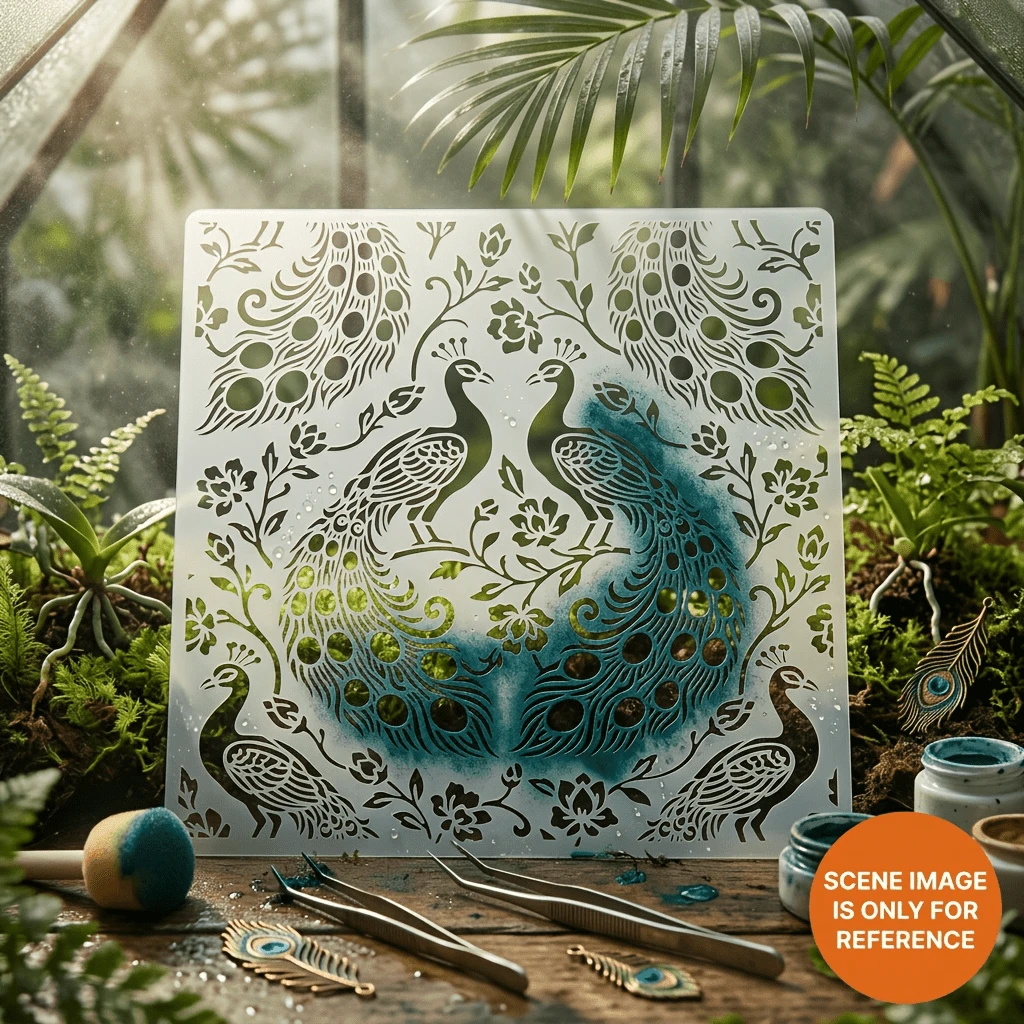 1pc-large-peacock-hollow-stencil-reusable-and-washable-suitable-for