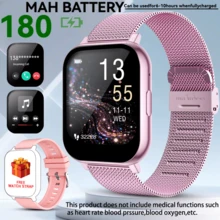 New Smart Watch For Men And Women With 1.83-Inch Full Touch HD Screen, Supports Wireless Calling, SMS Notification, Alarm, Multiple Sports Modes, Remote Camera, Music Playback And More. Compatible With IOS And Android Smartphones. Perfect As A Gift For Valentine's Day, Easter, Mother's Day, Father's Day, Halloween, Thanksgiving And Christmas. - Multicolor - View 4