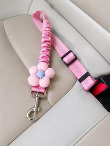 1pc Adjustable Pet Car Restraint Leash With Metal Clip Headrest Strap, Suitable For Dogs, Cats And Small Pets Travel Leash, Back Seat Travel, Walking, Training, Camping And Holiday Trips Car Accessory, Christmas Gift For Pet Owners - Multicolor - View 6