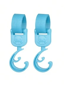 2pcs Universal Bicycle Handlebar Hooks, 360° Rotatable, Cartoon Bear Stroller Hooks With Adjustable Nylon Fasteners, Suitable For Bicycles, Electric Bikes, Skateboards, Motorcycles, Baby Strollers, Outdoor Bicycle Accessories, Storage Clips - Multicolor - View 19