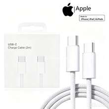 Kabel pengisi daya USB-C Apple (2 meter) Kabel pengisi daya asli Apple Kabel pengisi daya asli ponsel Apple - Putih - View 1