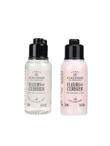 Set de baño con fragancia de flor de cerezo dulce de L'Occitane, gel de ducha de 75ml y loción corporal hidratante profunda con aroma floral de todo el día, bolsa de aseo portátil esencial para viajes - Gel de ducha 75 ml + Loción corporal 75 ml - Ver 8