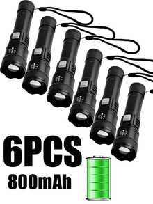 1/2pcs High Power 4900N Long Range LED Flashlight, Built-In 4-Level Battery Indicator, USB Rechargeable, Adjustable Zoom, Suitable For Tactical, Camping, Outdoor, Emergency Use, Great Gift For Valentine's Day, Mother's Day, Eid, Back To School, Christmas, Halloween - Multi-functional Flashlight - View 25