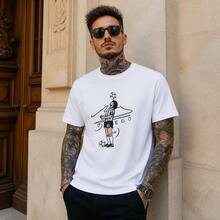 Classic Argentine Number 10 T-Shirt For Men - A Design For Football Fans, Casual Short-Sleeve Crew Neck Tee For Fans - 白色 - 查看 1