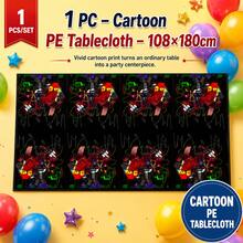 Roblox 1pc Cartoon Game Themed Tablecloth, Fun Creative Game Style Tablecloth, Birthday Party Table Decor, Waterproof Durable Outdoor Tablecloth, Suitable For Christmas, Halloween And Other Holidays - View 8
