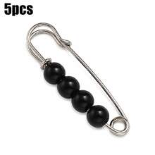 3.8cm Beaded Safety Pin Brooch For Women, 5 Colors Gold Silver Tone Pearl Bead Lapel Pin For Sweaters, Scarves, Coats, Bags, Cardigans & Dresses - Multicolor - View 14