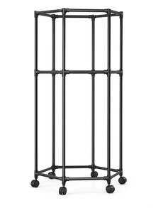 muebles,perchero para ropa,rack para ropa,tendederos para secar ropa,secadora de ropa,Tendedero de Ropa de Piso con Ruedas Giratorias 360°, Perchero Organizador de 2 Niveles para Balcón e Interior, Estructura Multilateral Negra para Camisas, Pantalones, Toallas y Ropa Familiar, 172 cm - A - Ver 12