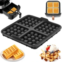 2‑Pack Silicone Waffle Molds, Non‑Stick Air Fryer Waffle Baking Mold, Heat‑Resistant Bakeware For Air Fryer & Oven, Kitchen Baking Accessories - View 3