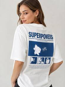 Daniel Caesar Superpowers Poster T-Shirt - Weiss - Übersicht 7