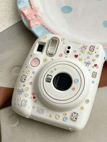1/3/6pcs Macaron Button Bear Embossed Stickers, Colorful Round Button Cute Bear Head, Bow Tie Heart Star Combination, With "SUMMER" Text, Suitable For Camera, Phone Case, Water Bottle, Planner DIY Decoration. Handmade DIY Decorative Stickers, Can Decorate And Protect Lens From Wear, Express Yourself Decorative Protective Film - Multicolor - View 5