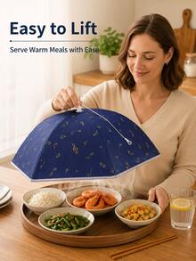 Large Round Foldable Vegetable Cover - Carbon Steel Frame With Fabric, Suitable For Kitchen Countertop And Dining Table Protection, Dust-Proof, Heat Retention, Vegetable Storage, Decorative Kitchenware, Sturdy Structure, Ideal For Cooking Enthusiasts, Fashionable Kitchenware, Durable Material, Food Protection Cover, Home Chefs - Multicolor - View 11