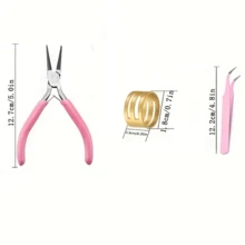 1/6pcs Pink Jewelry Pliers Set - With Opening Tool And Tweezers, Includes No-Tooth Pointed Pliers/Round Nose Pliers/Diagonal Cutter Pliers/Bent Nose Pliers, Multi-Function Small Pliers For Home Use, Basic Jewelry Making And Repair Tools, Suitable For Jewelers - A - View 2