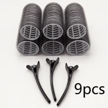 Self-Adhesive Hair Roller Set, Includes 6 Hair Rollers And 3 Hair Clips, Salon-Grade Hair Curler, Suitable For DIY Hairstyle Design, Heatless Hair Rollers - Coffee Brown - View 12