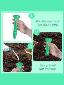 Deep Root Watering Funnel Plant Root Irrigation Tool Underground Water Injector Slow Release Watering Spike Suitable For Garden Potted Plants Vegetables Flower Beds - Multicolor - View 6