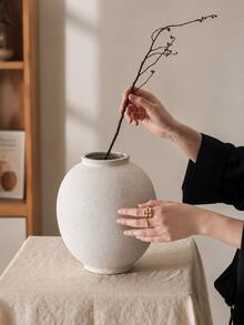 Large White Vase - 5.7 Inch Rustic Style Vase, Suitable For Home Decor, Minimalist Tall Vase, Can Be Used For Living Room, Dining Table, Bathroom, Holiday And Wedding (Sandstone White) - A - View 5