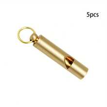 1pc Loud Emergency Survival Whistle - Heavy-Duty Gold Construction With Clear Lanyard Design, Suitable For Outdoor, Camping, Lifeguard, Sports Events - Compact Whistle, Essential For Emergency Preparedness, Minimalist Cylindrical Design - Multicolor - View 7