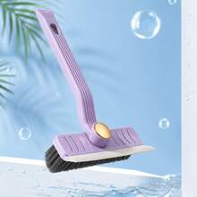 1pc Rotating Bathroom Cleaning Brush With Built-In Squeegee, 360° Adjustable Shower Glass & Tile Brush, Multi-Surface Cleaning Tool For Floor Tiles, Bathtub, Mirror, Kitchen Sink, Home Cleaning Supplies & Kitchen Accessories - Multicolor - View 10