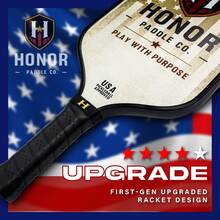 HONOR Pickleball Paddle T700 Carbon Fiber Surface USAPA Certified Enhanced Grip And Spin 16MM Polypropylene Honeycomb Core Suitable For Beginners And Advanced Players - Champagne - View 8
