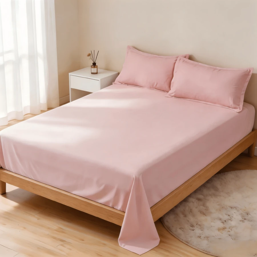 Flat Sheets - Baby Pink - View 1
