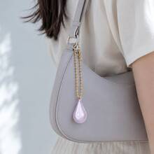 Dreamy Water Drop Water Harp Bell Pendant, Gold And Silver Bead Chain, Multiple Colors Available, Crisp Sound, Bag Charm, Phone Lanyard Keychain Accessory, Lucky Bell, Backpack USB Drive Decoration, Healing Gift For Girls, Birthday Christmas Holiday Gift - Multicolor - View 8