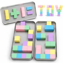 Macaron Colorful Magnetic Building Blocks, Mini Travel Portable Set, Educational Preschool STEM Sensory Toy, DIY Construction, Gift For Boys And Girls - Multicolor - View 2