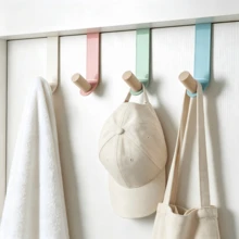Multi-Functional Clothes Hangers, Practical Hooks On The Door, Metal Material, Easy To Install, Multi-Purpose Storage Hooks For Coats, Towels, Hats, Bags, Suitable For Use In Bathrooms, Bedrooms, Wardrobes, And Closets - Multicolor - View 1
