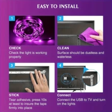 RGB LED Strip Lights 24 Key Remote Control USB Powered Color Changing Light Strip For Bedroom TV Backlight Home Decoration - 24K-3535RGB - View 7