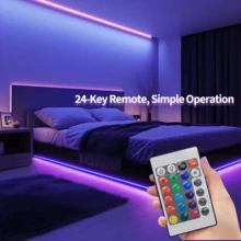 RGB LED Strip Lights 24 Key Remote Control USB Powered Color Changing Light Strip For Bedroom TV Backlight Home Decoration - 24K-3535RGB - View 5