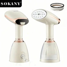 SOKANY 12003 Multifunction Home Ironing Brush, 1500W High Power, 260ml Large Capacity Water Tank, 60° All-Around Design, Stainless Steel Plate, LED Indicator Light, Suitable For Home Use, Home Assistant Designed For Business Professionals - White - View 9