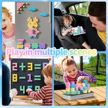 Macaron Colorful Magnetic Building Blocks, Mini Travel Portable Set, Educational Preschool STEM Sensory Toy, DIY Construction, Gift For Boys And Girls - Multicolor - View 6