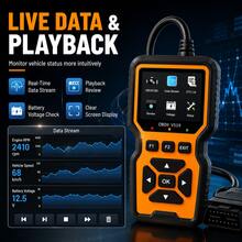 2026 V519 OBD2 Silicone Button Scanner Car Diagnostic Tool Engine Fault Code Reader Auto Code Eraser Heavy Truck Repair Tool Live Data Stream I/M Ready ECU Reset OBDII EOBD - Orange - View 6