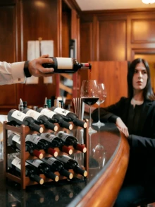 Three‑Tier Large‑Capacity Wine Rack, Capable Of Holding Multiple Bottles Of Red Wine Horizontally, Stable And Space‑Saving. Suitable For Home Living Rooms And Bar Counters. Dust‑Proof To Protect Wine, Easy To Access. - Random Color - View 4