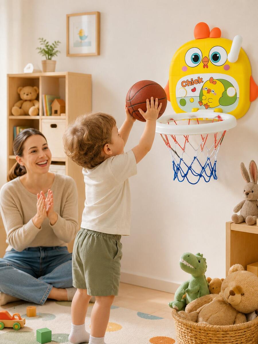 1 Set Indoor Basketball Hoop, Cartoon Design, Indoor Basketball Toy ...