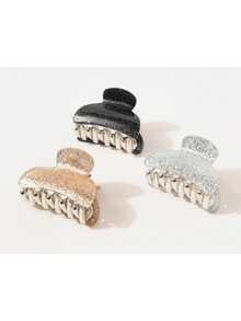 Fashionable Versatile Shiny Mini Hair Claw - Multicolor - View 2