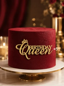 1件/3件/5件「Birthday Queen」PMMA蛋糕插牌，現代字母蛋糕裝飾，生日派對蛋糕裝飾禮物，蛋糕裝飾，蛋糕插牌裝飾，烘焙裝飾，烘焙用品，蛋糕用品，廚房必需品，節日禮物 - Style B - 查看 10