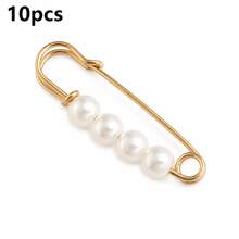 3.8cm Beaded Safety Pin Brooch For Women, 5 Colors Gold Silver Tone Pearl Bead Lapel Pin For Sweaters, Scarves, Coats, Bags, Cardigans & Dresses - Multicolor - View 19