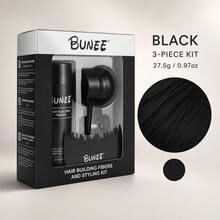 BUNEE Hair Fiber Powder Set 3 Buah 27.5g Dengan Nozzle Semprot dan Sisir Penata Rambut, Aplikasi Tepat Tanpa Pemborosan, Unisex, Cocok Untuk Belahan Rambut Lebar/Bagian Atas yang Tipis, Termasuk Sisir Penata Rambut Gratis - Set tiga potong - View 11