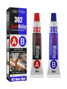 AB Epoxy Metal Repair Glue, Iron Steel Aluminum Oil Tank Water Pipe Leak Repair, High Temperature Resistant Corrosion Resistant Sandable Drillable Repair Adhesive - B - View 2