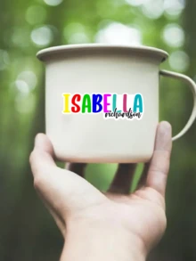 10pcs Customized Name Stickers, Personalized Text Labels, Waterproof Stickers For Water Bottles, Notebooks, Computers, Kids Stickers - Multicolor - View 5