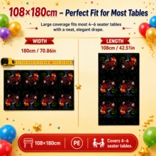 Roblox 1pc Cartoon Game Themed Tablecloth, Fun Creative Game Style Tablecloth, Birthday Party Table Decor, Waterproof Durable Outdoor Tablecloth, Suitable For Christmas, Halloween And Other Holidays - View 3