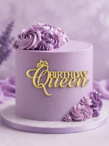 1件/3件/5件「Birthday Queen」PMMA蛋糕插牌，現代字母蛋糕裝飾，生日派對蛋糕裝飾禮物，蛋糕裝飾，蛋糕插牌裝飾，烘焙裝飾，烘焙用品，蛋糕用品，廚房必需品，節日禮物 - Style B - 查看 5