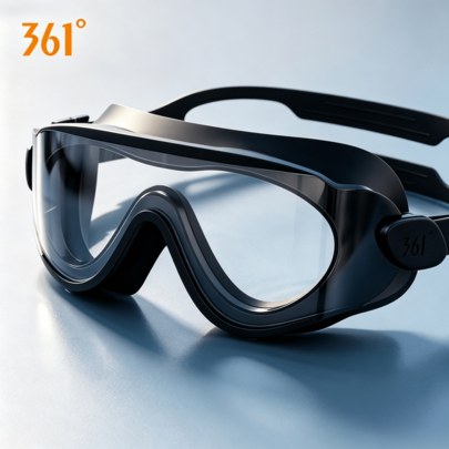 361degree 1 pieza Gafas de natación con marco grande 361° antiempañantes, lentes electrochapadas con protección UV, gafas de natación impermeables y a prueba de fugas, para adultos