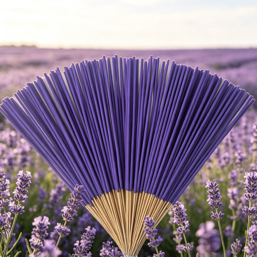 Varillas de incienso de lavanda de alta calidad, 8.66 pulgadas de largo, fragancia fresca, adecuadas para yoga y decoración del hogar perfecta, hoteles y spas