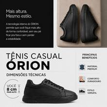 Alto Calçados Órion Tênis Casual Que Eleva até 8cm - Preto - Visão 5