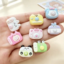 10/30/50pcs Random Cartoon Animal Shaped Camera Resin Charms, Suitable For DIY Hair Clips, Backpack Charms And Other Decorations - Random Mix - Multicolor - View 8