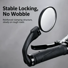 1 pieza Espejo retrovisor enchufable para manillar de bicicleta, espejo de manillar ajustable y giratorio 360°, espejo reflectante para ciclismo, compatible con múltiples modelos de bicicleta - Multicolor - Ver 1
