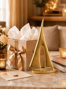1pc Modern Gold Abstract Resin Sailboat Sculpture, Minimalist Desktop Home Decor Ornament, Suitable For Living Room, Bookshelf, Office, Entryway, Console Table, Elegant Housewarming Gift - Multiple Styles - View 9
