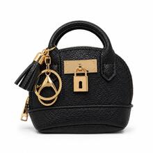 1pc Semi-Circle Mini Coin Purse, Portable Coin Bag With Premium Lock Decor, Smooth Zipper Closure, Tassel Charm, Keychain For Hanging, Daily Storage For Coins, Cards And Car Keys - Multicolor - View 9