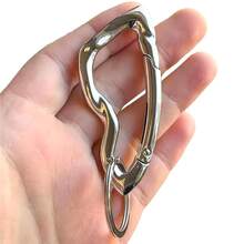 1pc Heavy Duty Punk Rock Keychain With Carabiner Clip, Metal Cross Zinc Alloy, Dog Clip, Suitable For DIY Lanyard, Bag Clip, Dog Chain - Grey - View 7